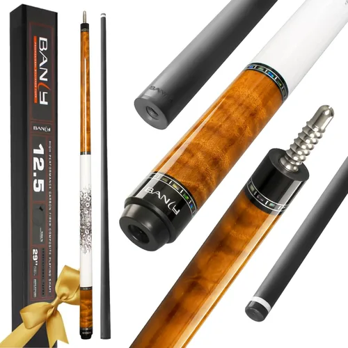 Vista 11 de Banly Carbon Fiber Pool Cue Stick 12.5mm Time Crystal Tip, Low Deflection Pool Cue Professional Billiard Cue Sticks with Gift Box