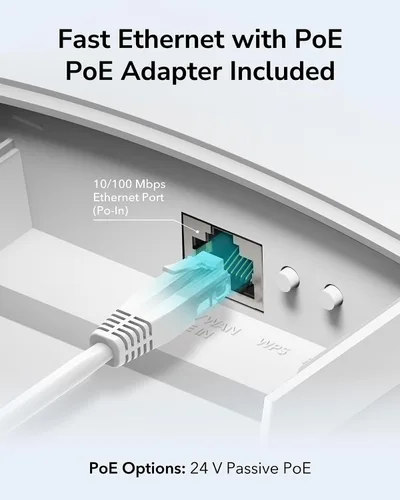 Vista 4 de Cudy AC1200 Extensor de alcance Wi-Fi, IP65, PoE, malla, OpenWRT, RE1200 para exteriores OpenWRT-Ready, 867+300 Mbps wifi 5, adaptador PoE de 24V