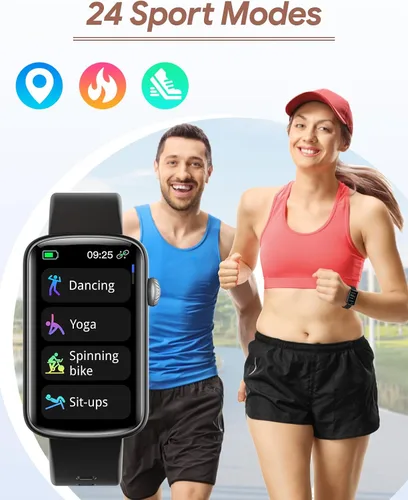 Vista 2 de Fitness Tracker, Fitness Watches for Women Men with Heart Rate Monitor Blood Oxygen Sleep Tracker Pedometer, 1.47" Smart Watch Step Calorie Counter