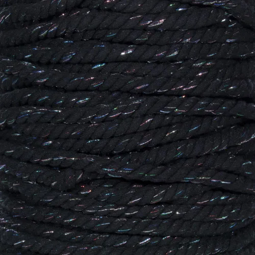 Vista 47 de Cuerda de algodón trenzado súper suave de 3 hebras (negro, 1 pulgada x 10 pies)