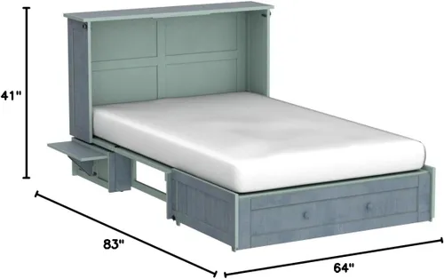 Vista 3 de Night & Day Muebles Poppy Skye con colchón Murphy Cabinet Bed, Queen