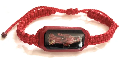 Vista 3 de Pulsera de hilo rojo Pulsera Roja de hilo de la Santa Muerte