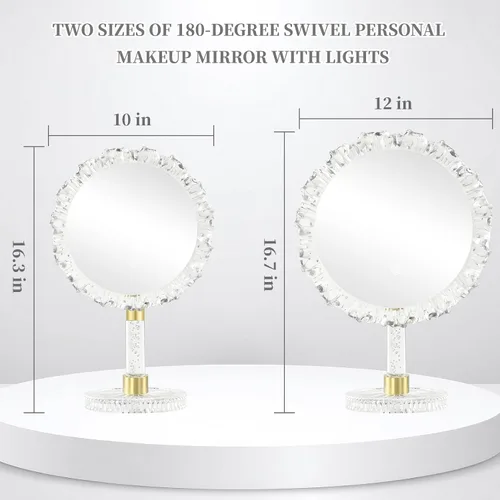 Vista 8 de 10 inch Lighted LED Makeup Mirror with 3 Color Lighting Modes