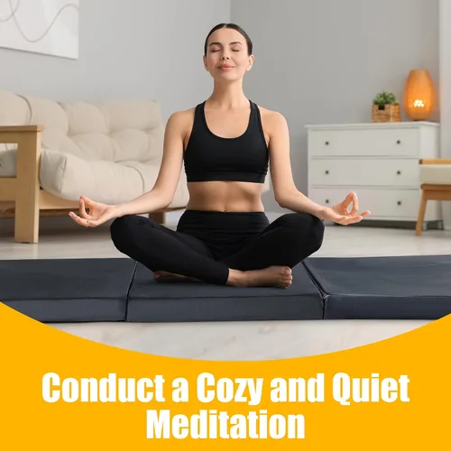 Vista 5 de BALAPET Almohada plegable de espuma viscoelástica suave para el suelo, almohada plegable de 3 piezas con asa, ideal para meditación, jugar, yoga