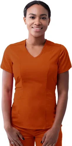Vista 37 de Adar Pro Scrubs para mujer - Moderno cuello en V Manzana
