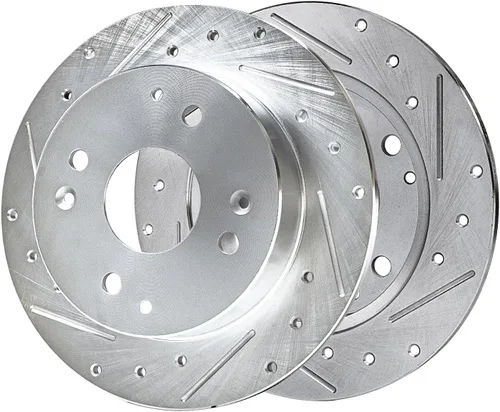 Vista 246 de Detroit Axle - Rotores de freno delantero para 04-13 Mazda 3 Rotores de frenos de disco 06-15 Mazda 5 Reemplazo: Rotor regular delantero de 11.81