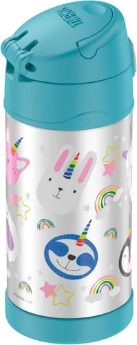Vista 9 de THERMOS Funtainer - Botella con sorbete para niños, 12 onzas, unicornio mágico