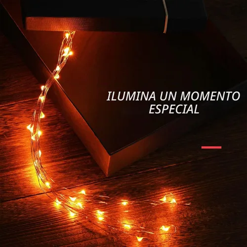 Vista 5 de Ariceleo Mini guirnalda de luces de Halloween que funcionan con pilas, 1 paquete de luces nocturnas de alambre de cobre, 3 luces AAA para Naranja