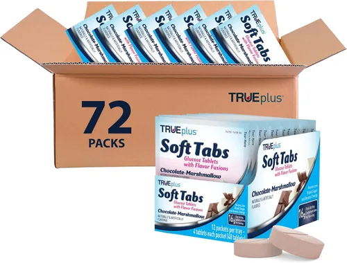 Vista 11 de TRUEplus Soft Tabs Tabletas de glucosa, masticables, sabor Cherry Pop, 0.64 onzas de carbohidratos de acción rápida, sin grasa, sin gluten, Boost