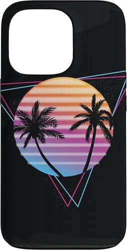 Vista 10 de Palm Sunset 80s Vibe Retrowave Synthwave Aesthetics - Carcasa para iPhone 16