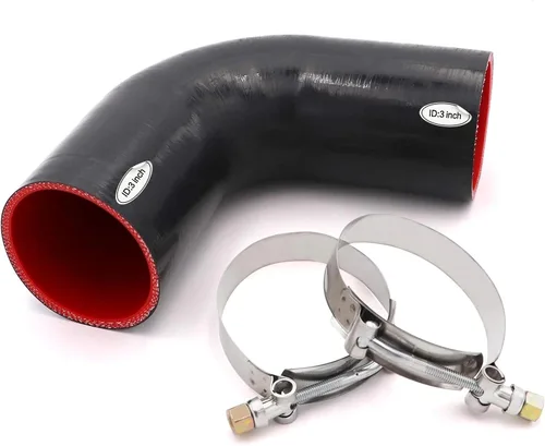 Vista 16 de Acoplador de codo de 90 grados de manguera de silicona de goma Taukealugs de 1 1/4 pulgadas (32 mm) para intercooler de refrigerante, entrada