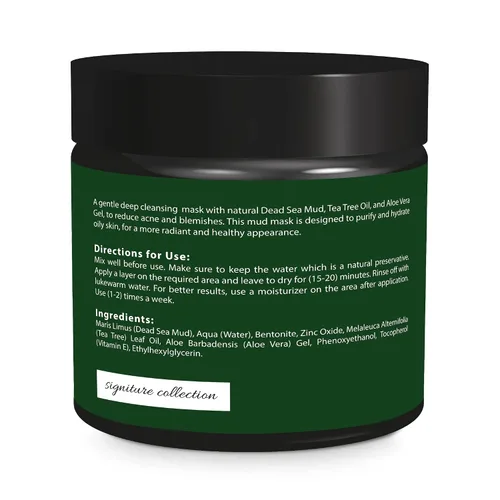 Vista 2 de Máscara facial purificadora de árbol de té natural y auténtico con minerales de sal del mar muerto, sin parabenos, no probado en animales, todo tipo