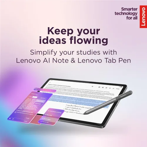 Vista 4 de Lenovo Idea Tab - Tableta para la Universidad - Pantalla IPS táctil de 11" 2.5K - 90Hz - MediaTek Dimensity 6300 - 4 GB de memoria - 128 GB