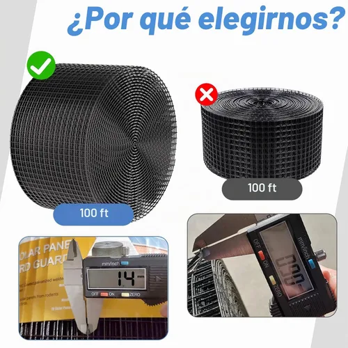 Vista 5 de Protector de Paneles Solares contra Pájaros, Kit de Rollo de Malla Protectora contra Animales de 6 pulgadas x 100 pies para Red de Protección