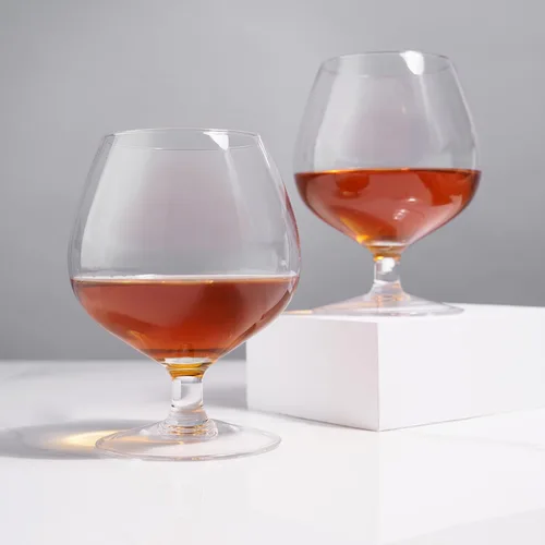Vista 4 de Juego de copas de brandy Viski Wingback, copas de vino con tallo, copa de cóctel de regalo, perfectas para bourbon, ron de centeno, whisky escocés