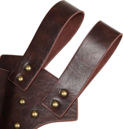 Vista 7 de HZMAN Espada de cuero de rana LARP cinturón de espada medieval, accesorio de disfraz de espada de caballero rapier (espada larga no incluida)