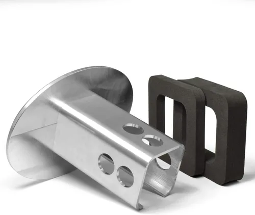 Vista 4 de iPick Image Hecho para Ford F-150 Lariat 3D Logo en la cubierta de enganche de remolque de aluminio cepillado ovalado de 2 pulgadas