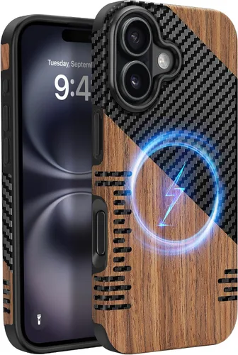 Vista 12 de Funda magnética ZZDZZ compatible con iPhone 14 Plus [Compatible con Magsafe] Diseño de cuero premium TPU híbrido a prueba de golpes (Negro)