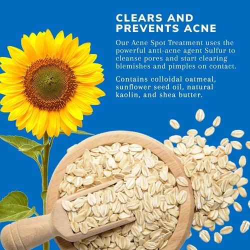 Vista 7 de Earth's Care Tratamiento de manchas para el acné - Medicamento en crema de azufre al 10% para eliminar el acné quístico, espinillas y puntos negros