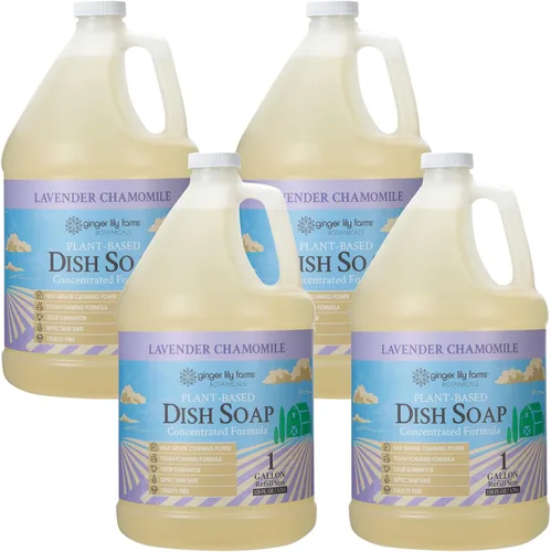 Vista 20 de Ginger Lily Farms Botanicals Jabón líquido para platos a base de plantas, fórmula concentrada con máximo poder de limpieza de grasa, libre
