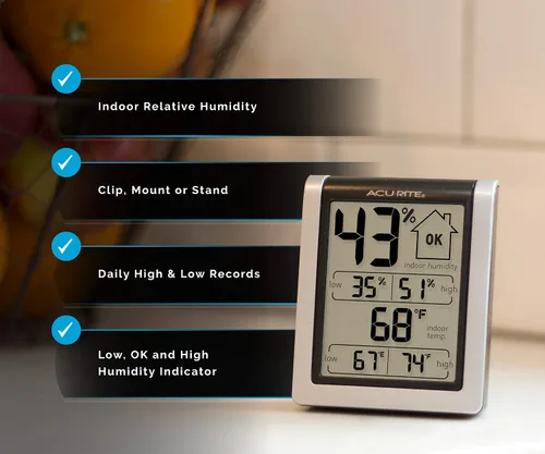Vista 6 de Apera Instruments Kit de probador de pH impermeable AI209 Value Series PH20, ± 0.1 pH de precisión y AcuRite 00613 higrómetro digital y termómetro