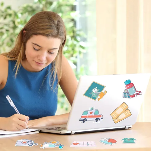 Vista 6 de 18 mini notas adhesivas divertidas para enfermeras, artículos esenciales para estudiantes de enfermería, regalos escolares lindos, folleto