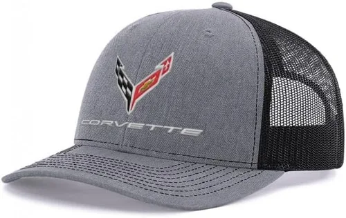 Vista 7 de SR1 Performance C8 Corvette Snapback Hat - Gorra trasera de malla estructurada Chevy