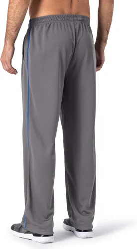 Vista 3 de Magnivit - Pantalones deportivos ligeros para hombre, ajuste holgado, parte inferior abierta, de malla, atléticos, con bolsillos con cremallera