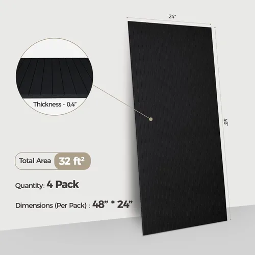 Vista 2 de AKUMAX Paneles Acústicos de Pared Paquete de 4, Paneles Acústicos de 32 pies Absorción de Sonido, Paneles de Sonido Decorativos para Estudio en Casa