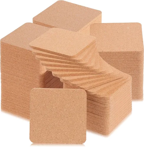 Vista 8 de Didaey Juego de 200 posavasos de corcho para bebida de 4 pulgadas, absorbentes de madera en blanco, gruesos, para copas de vino, tazas