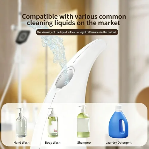 Vista 5 de Dispensador de jabón, ajustable de 4 niveles sin contacto para encimera de baño, cocina, dispensador automático de jabón con sensor de movimiento
