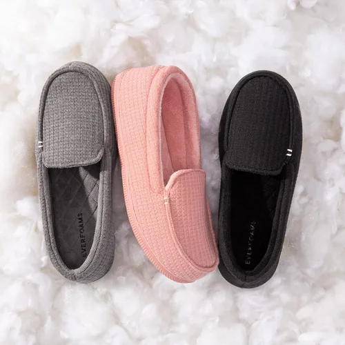 Vista 7 de EverFoams Mocasines de microgamuza transpirables para interiores y exteriores para mujer