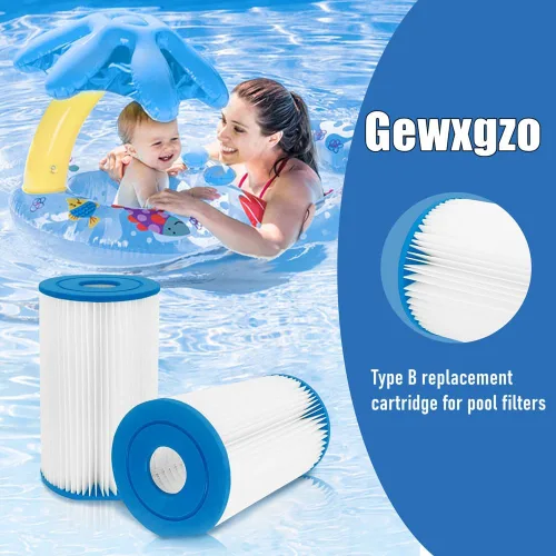 Vista 5 de Cartucho de filtro de piscina tipo B compatible con bomba de filtro in-tex de 2500 GPH para piscinas sobre el suelo, cartucho de filtro de piscina