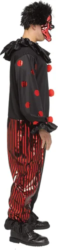 Vista 4 de Adult Red Chrome Clown Costume
