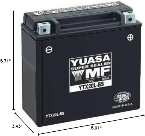 Vista 2 de Yuasa YUAM3RH4L YTX14L-BS Batería