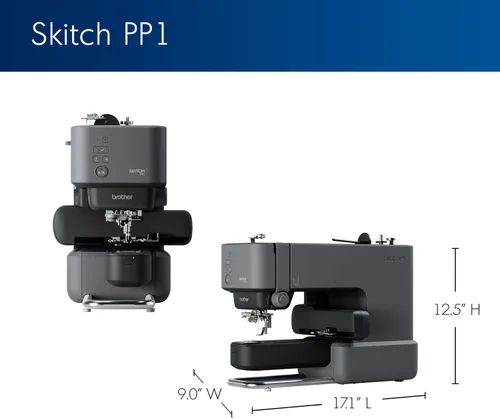 Vista 9 de Máquina de bordar de aguja única Brother Skitch alimentada por la aplicación móvil Artspira requerida, área de bordado de 4 pulgadas x 4 pulgadas