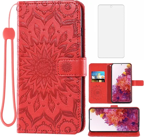 Vista 9 de Funda de teléfono para Samsung Galaxy S20 FE Gaxaly S 20 FE 5G UW 6.5 pulgadas con protector de pantalla de vidrio templado, cubierta delgada