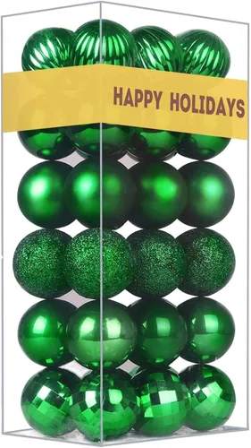 Vista 68 de Esferas pequeñas de bronce de 1.6 pulgadas para decoración del árbol de Navidad, adornos inastillables para cumpleaños, Halloween, vacaciones, boda