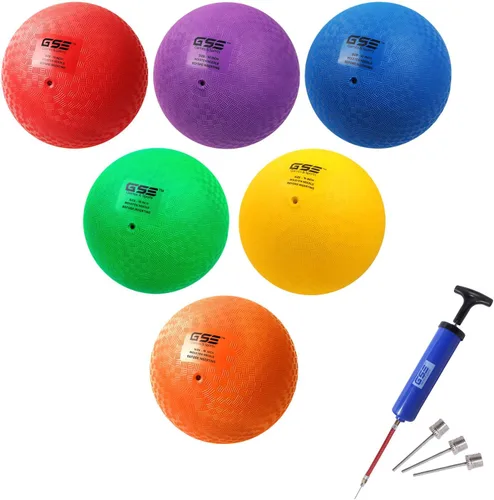 Vista 18 de GSE Games & Sports Expert Pelotas inflables para parque infantil, kickball, pelota de Dodge con rebote, balonmano. Ideal para 4 juegos de pelota