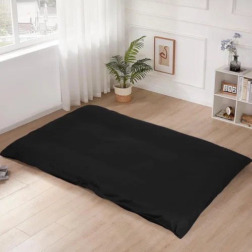 Vista 8 de Funda de colchón de futón de piso 100% algodón, suave, amigable con la piel, lavable, con cremallera, funda de colchón tatami, a prueba de polvo