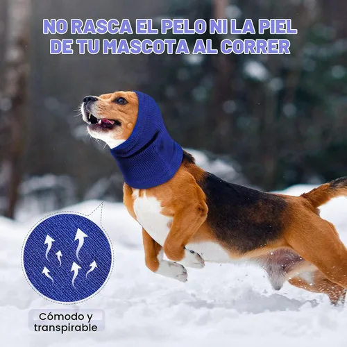 Vista 5 de Saintrygo 4 piezas de fundas para orejas de perro, a prueba de sonido, para ladrar y bañarse, bufanda de invierno cálida para calmar