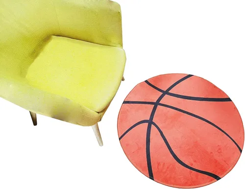 Vista 2 de SUNONE11HKA Sport Fans - Alfombra redonda diseñada para baloncesto, alfombra de suelo para guardería, dormitorio, habitación de los niños, sala
