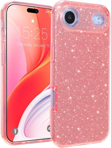 Vista 33 de MATEPROX - Funda compatible con iPhone Air de 6.5' [2025], carcasa protectora de 3 capas con purpurina brillante y tendencia, anti-arañazos y a