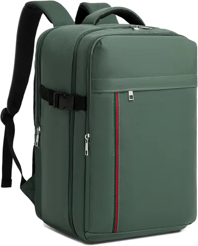 Vista 10 de Kono Mochila de mano 40x20x25 Bolsa de mano Viaje en avión 20L, mochila para laptop de 15.6 pulgadas, para hombres y mujeres, Negro, 20 l, Mochila
