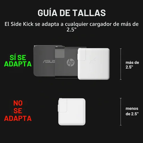 Vista 3 de Fuse Reel The Side Kick Organizador de Cables Plegable con Adaptador de Ángulo Recto USB-C Compatible con Cables de Carga de MacBook y PC y Gestión