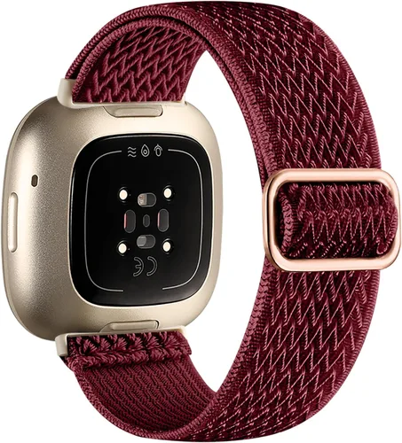 Vista 20 de Maledan Banda de Repuesto para Correas Fitbit Sense Hombres Mujeres, Correa de Reloj Elástica de Nylon Transpirable Suave para Versa 3/Versa 4