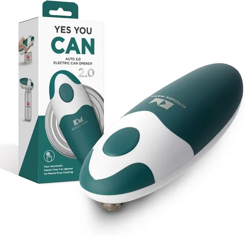 Vista 13 de Kitchen Mama Auto 2.0 Abridor de latas eléctrico: la cuchilla abre casi cualquier lata de pop o refresco - Automático, manos libres, seguro, borde