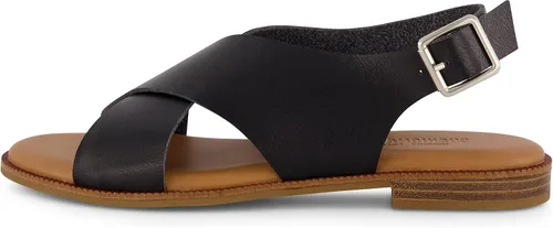Vista 2 de CUSHIONAIRE Sandalia Lake con banda cruzada para mujer + espuma viscoelástica