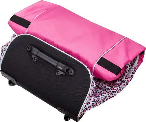 Vista 8 de Bolsa de golf para mujer con ruedas - Oxford 600D resistente, 6 bolsillos, ruedas ABS, aprobada por aerolíneas, rosa