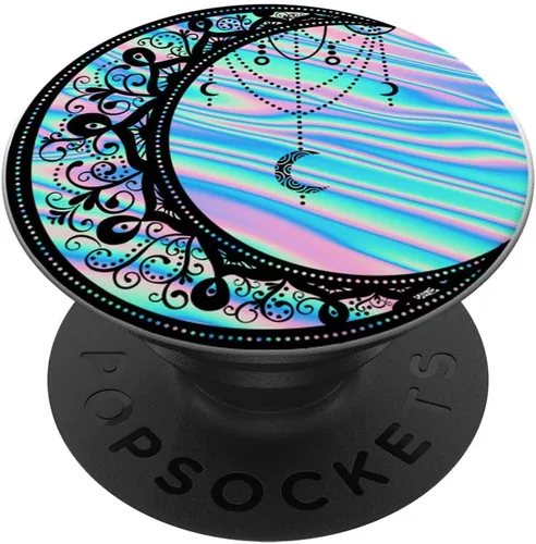 Vista 7 de Astrología Pagana Wicca Bruja Regalo Atrapasueños Cristales Luna PopSockets MagSafe PopGrip para iPhone